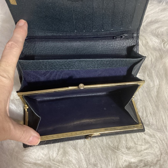 Vintage Gucci 035 64 0461 Micro GG Logo Canvas/ Leather Long Wallet - Picture 11 of 13